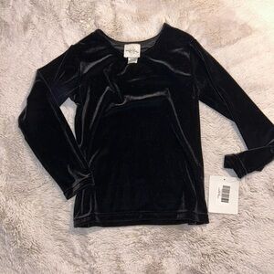 NWT Maggie Breen Velvet Long Sleeve Girls Top